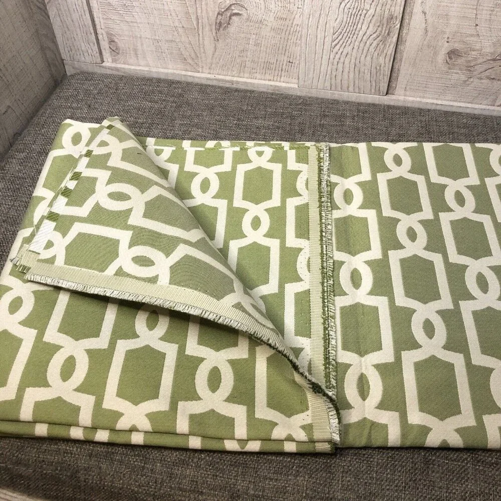 Europatex Home Fabrics Tasmania Print Green White 1 Yard Material - Picture 3 of 4